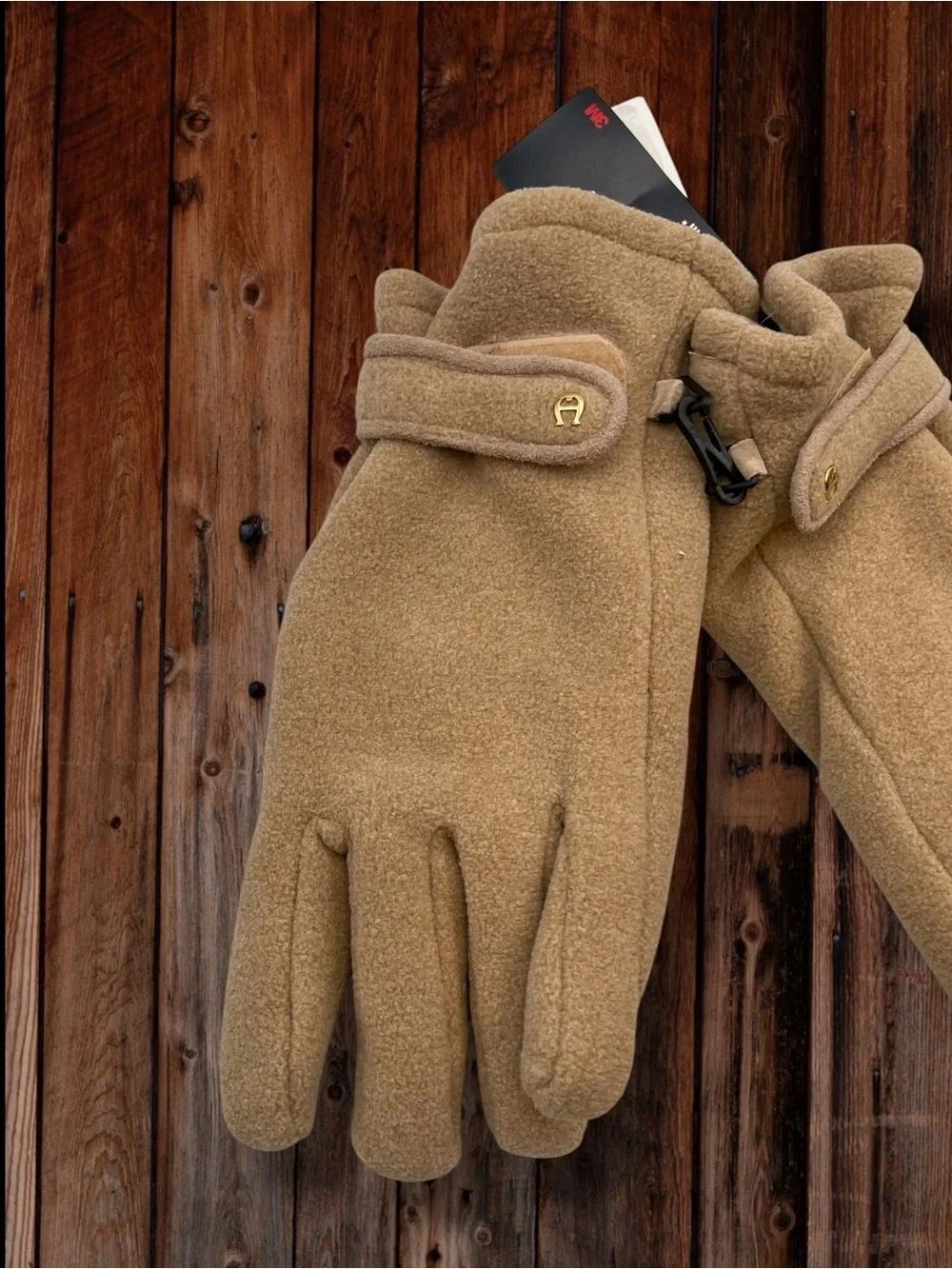 NWT Etienne Aigner Thinsulate Fleece Gloves Size XL Vintage